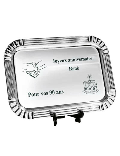 Assiette metal 25 x 25 cm