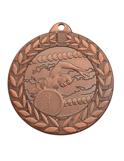 Medaille frappee fer natation 50mm