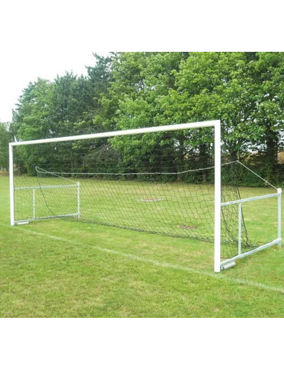 Paire de buts foot à 8 repliables deport reglable de 2,10 a 3,10 m facade en acier
