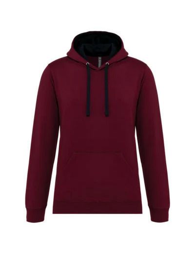 Sweatshirt capuche contrastée homme