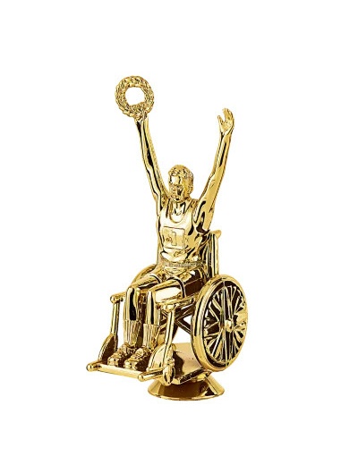 Sujet plastique or handispor h.14cm