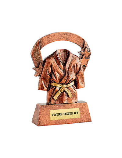 Trophee resine kimono bronze h.16 cm