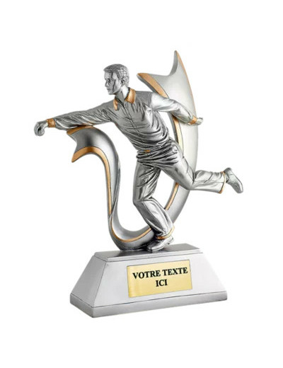 Trophee resine joueur boule lyonnais h.24cm