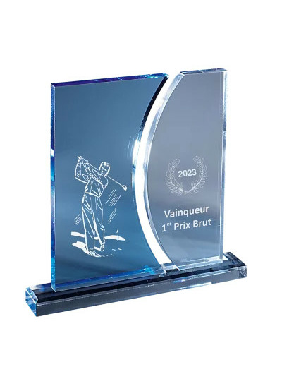 Trophee plexi epaiss 15mm 20x25 cm