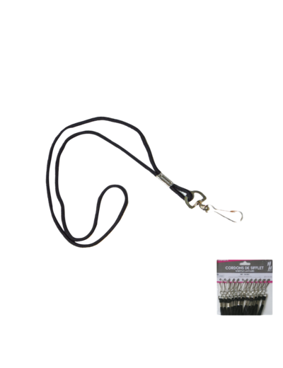 Lot de 12 cordons sifflet