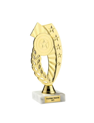 Petit trophee plastique monte or h
