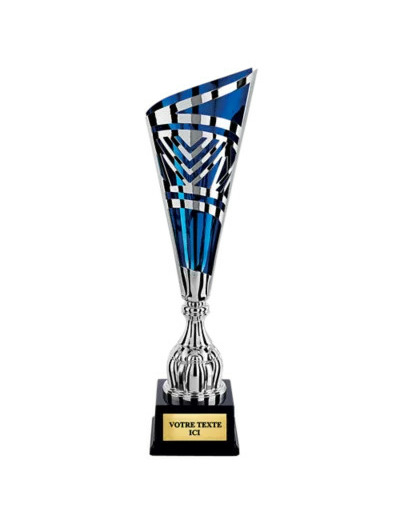 Coupe prestige arg/bleu h 60 cm