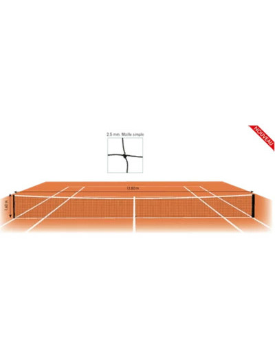 Filet tennis - dia. 25 mm - maille