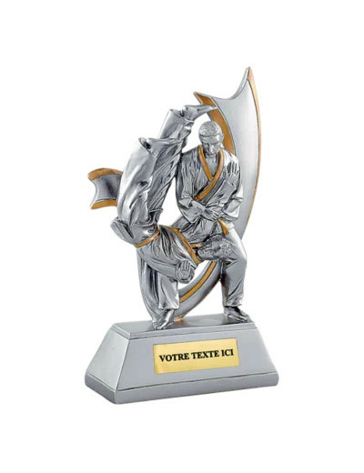 Trophee resine judo h. 18 cm