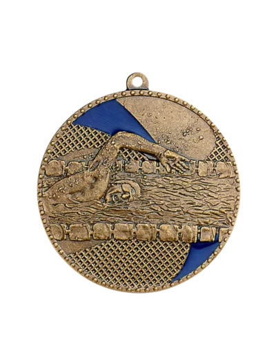 Medaille frappee fer natation 50mm