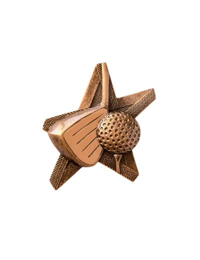 Applique resine etoile golf hauteur