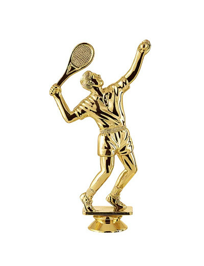 Sujet plastique or tennis ho h.16cm