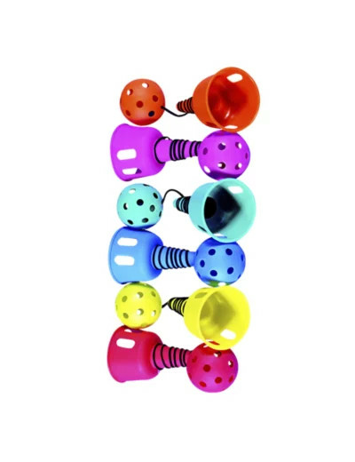 Lot de 6 bilboquets plastique