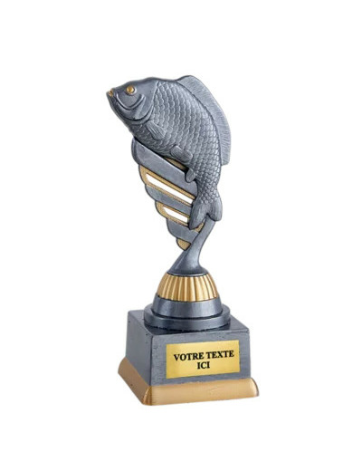 Trophee plastique peche h 18 cm