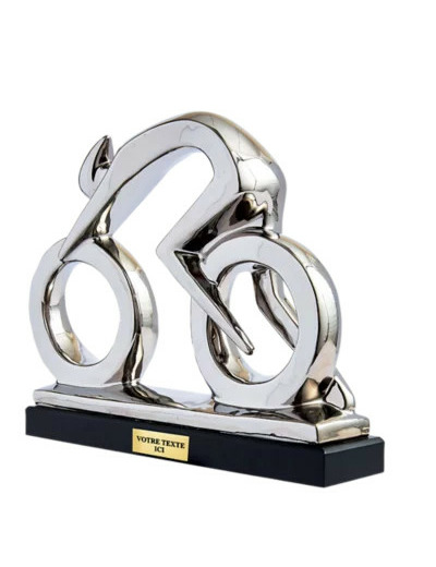 Trophee ceramique argent hauteur 25
