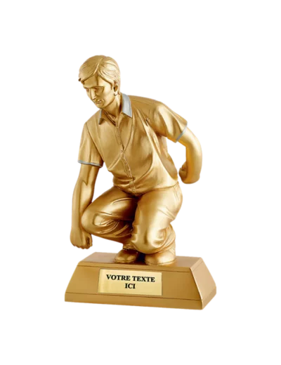 Trophee resine petanque h. 25cm