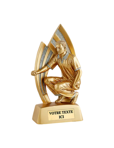 Trophee resine petanque homme h.15 cm