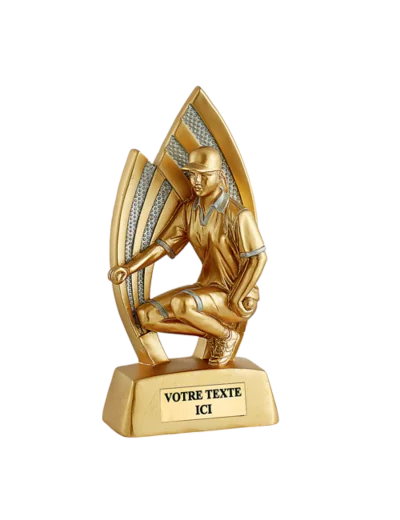 Trophee resine petanque femme h.18 cm