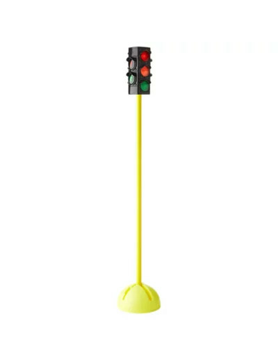 Feu tricolore sur pied avec socle