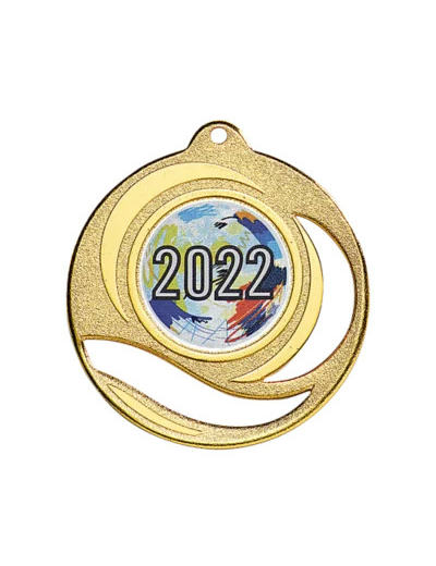 Medaille fer a trou diam50mm or