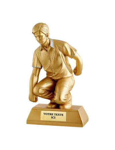 Trophee resine petanque h. 31 cm