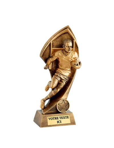 Trophee resine rugby h.22 cm