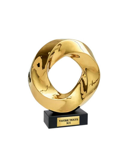Trophee ceramique or hauteur 36 cm