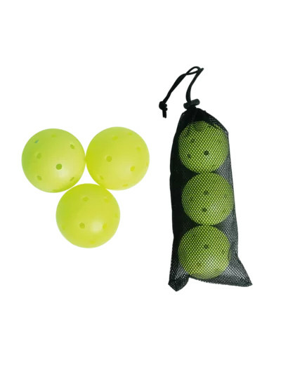 Lot 3 balles pickleball indoor