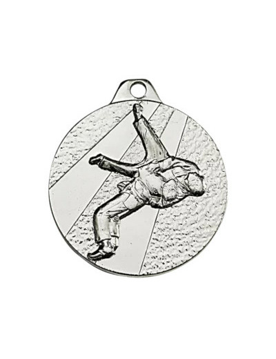 Medaille frappee fer argent judo d 32 mm