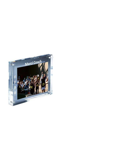 Trophee plexi epais 10+10mm h16.5cm