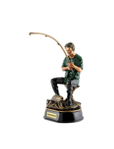 Resine pecheur h. 27 cm