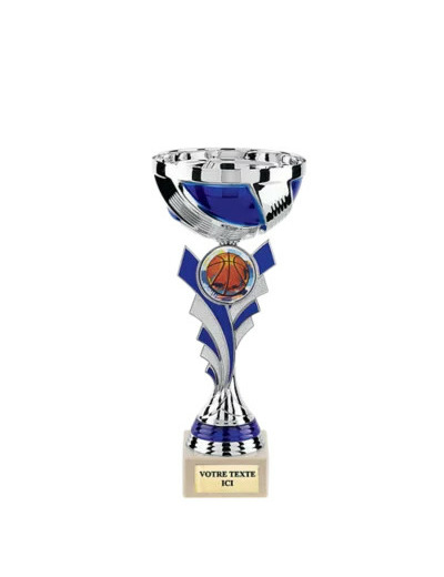 Coupe argt/bleu h.31cm bol
