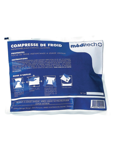 12 compresses de froid instantané