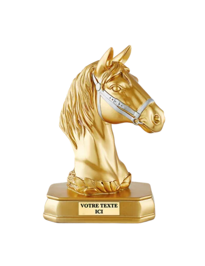 Trophee resine tete de cheval 3d h. 28 cm