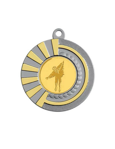 Med porte-centre zamak arg/or 50mm