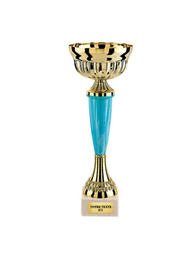 Coupe eco or/bleu h 26cm d 100mm