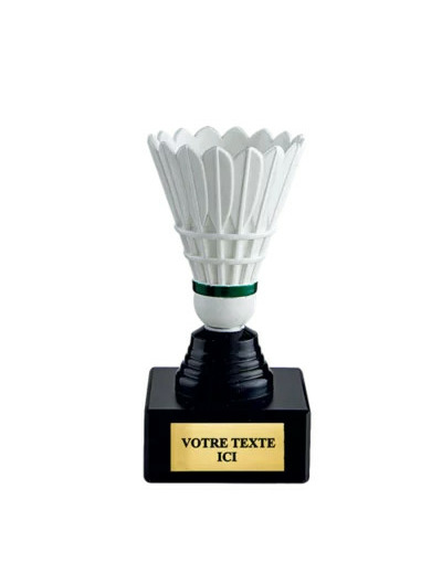 Trophee plas badminton h 13 cm