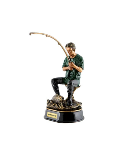 Resine pecheur h. 27 cm