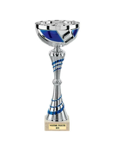 Coupe argt/bleu h.34cm bol