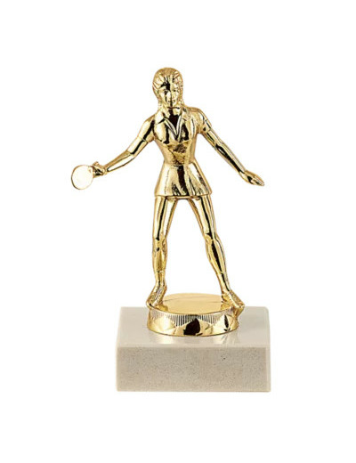 Trophee sujet plas or tdt h 12 cm