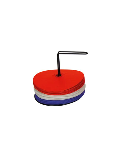 Disques de repérage bleu-blanc-roug