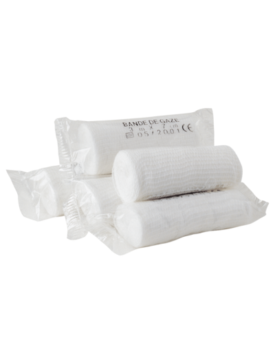 Lot de 10 bandes de gaze