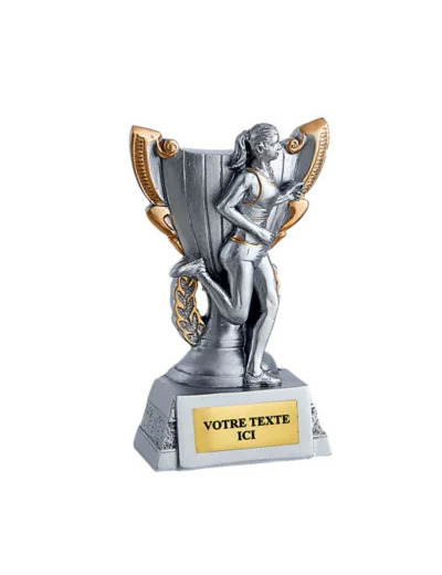 Trophee resine discip running h 11cm