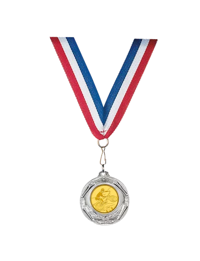 Ruban medaille bleu/blanc/rouge lg 80x2.2cm