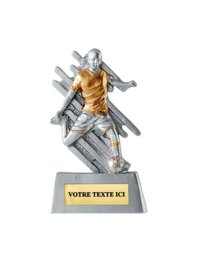 Trophee resine eco joueur foot f h.11cm