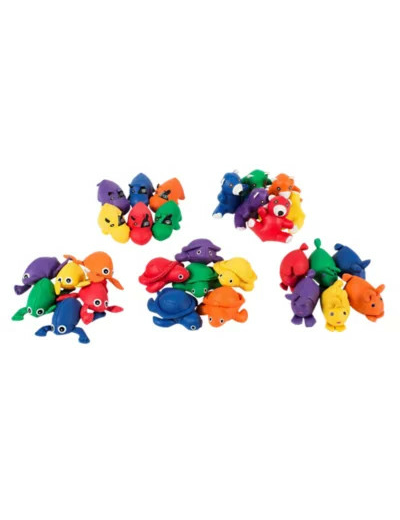 Lot de 6 animaux lestés à grains