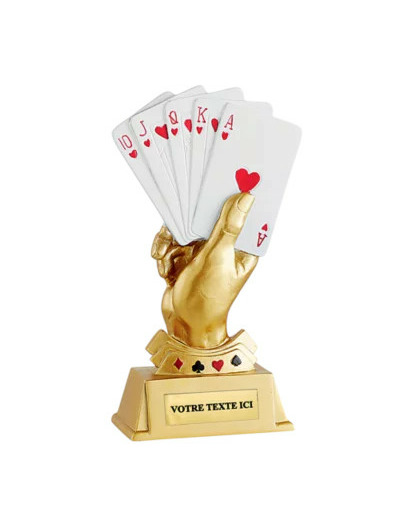 Resine carte a jouer h. 20 cm