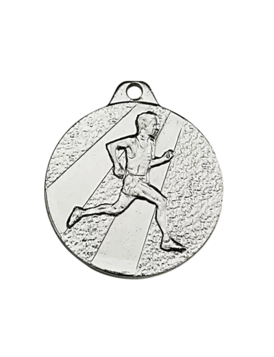 Medaille frappee fer argent running d 32 mm