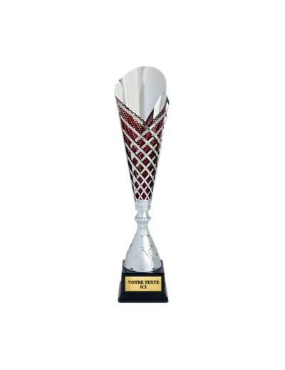 Coupe classique argent/rouge hauteu