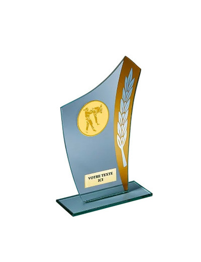 Trophee verre epaisseur 4mm h.20cm